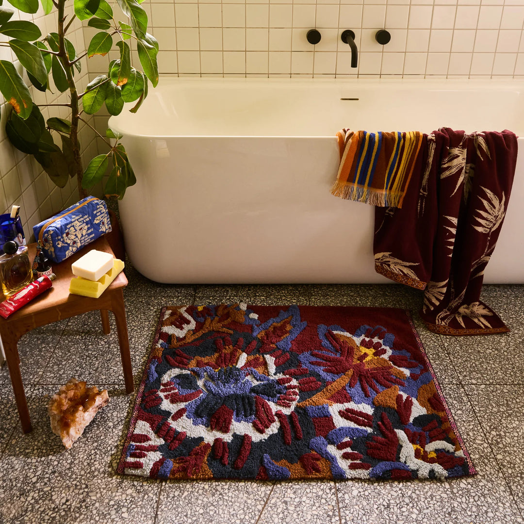 Sage & Clare Eliza Bath Mat - Rosewood
