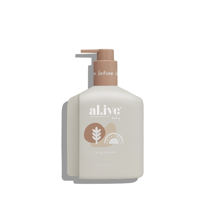 Al.Ive calming oatmeal baby lotion available from www.thecollectivenz.com