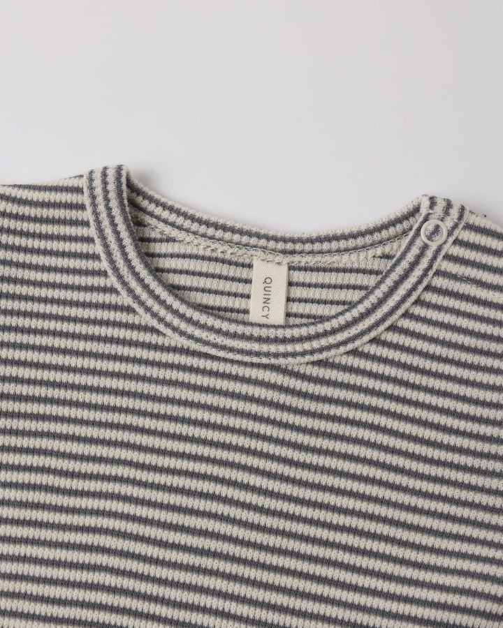 Midnight Microstripe Waffle Top  + Pant Set