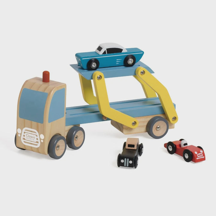 Car Transporter Truck Blue/Yellow