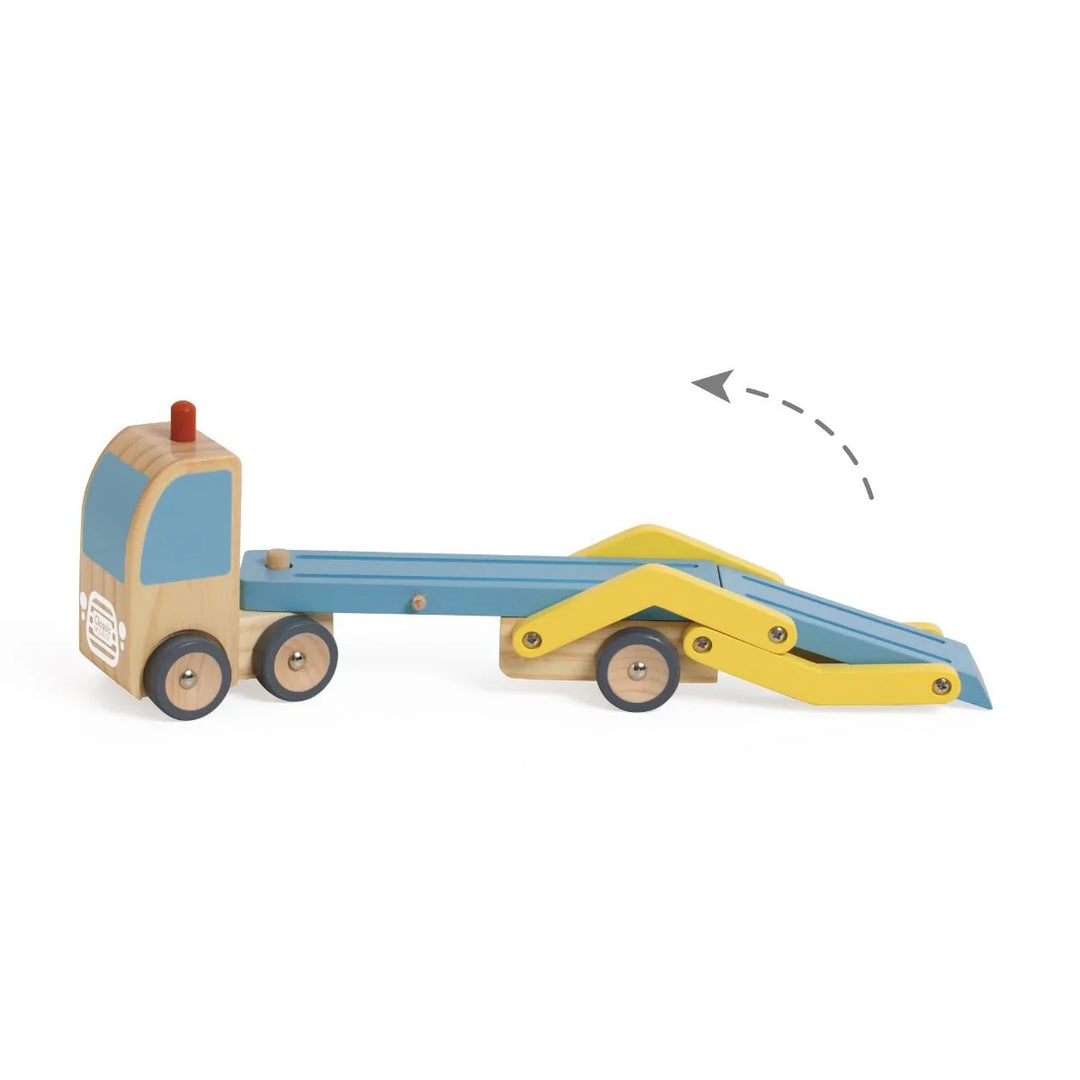 Car Transporter Truck Blue/Yellow