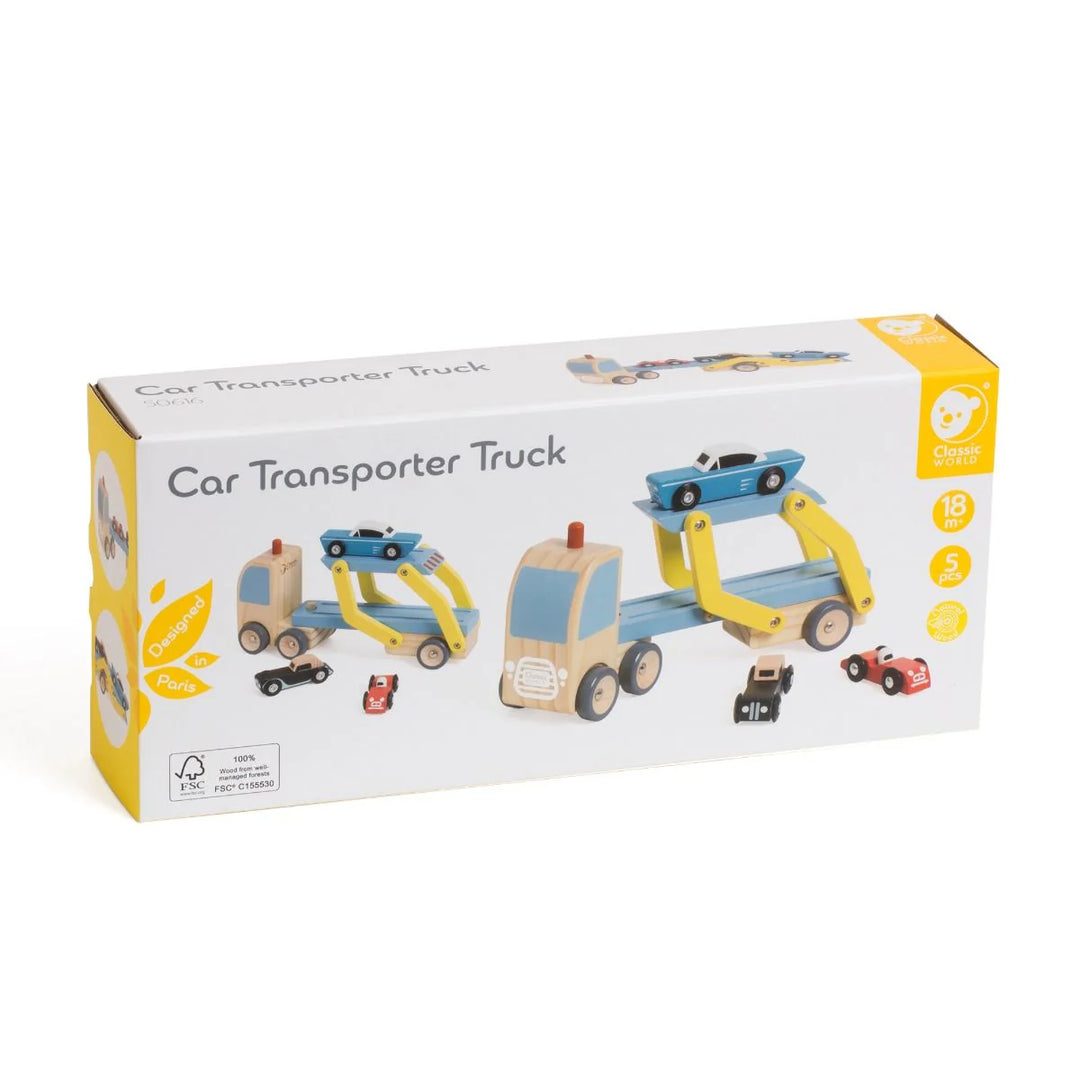 Car Transporter Truck Blue/Yellow