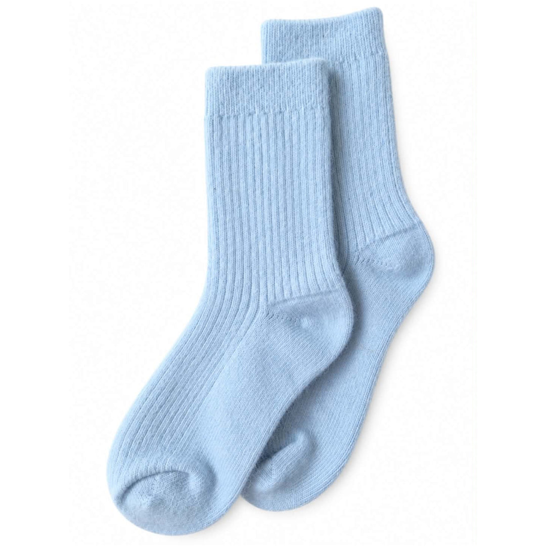 Powder Blue luxury rabbit/wool sock | Chaos & Company