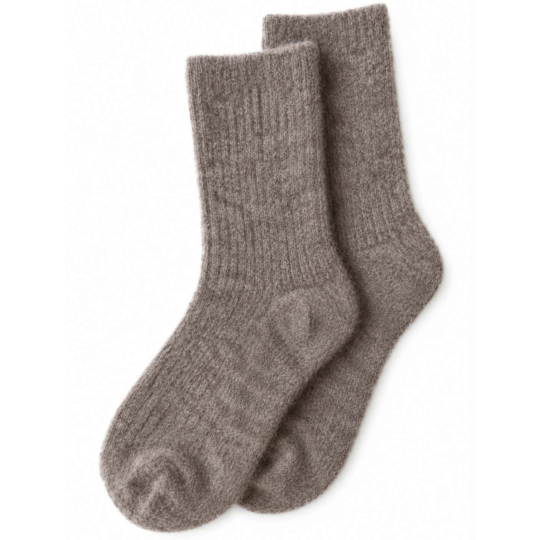 Mocha luxury rabbit/wool sock | Chaos & Company