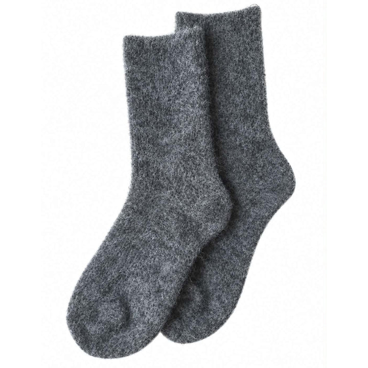Charcoal luxury rabbit/wool sock | Chaos & Company