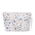 White Cooler bag with blue maritime pattern on a white background