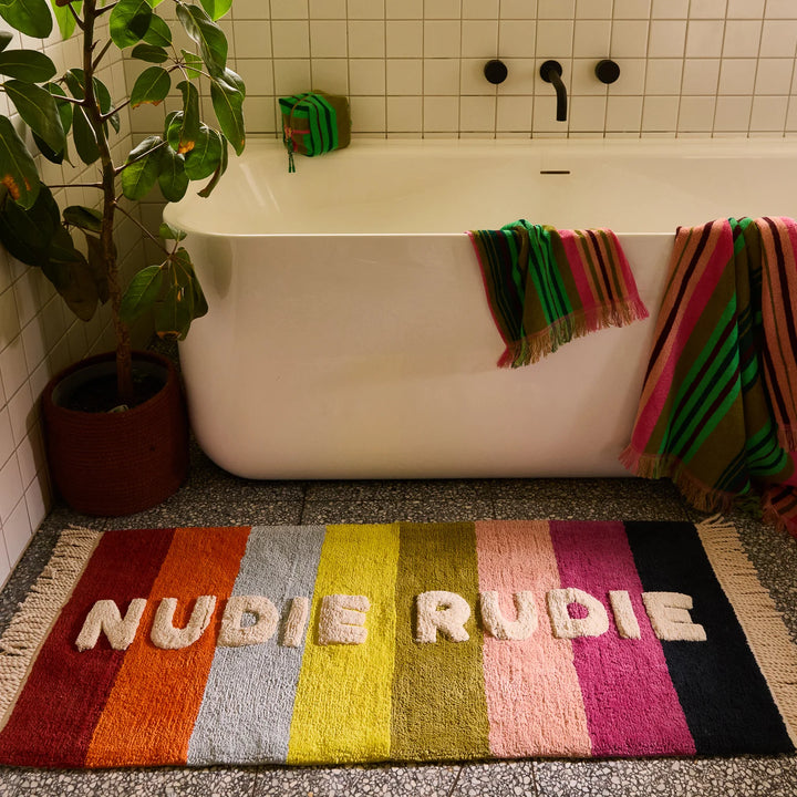 Martina Nudie Rudie Bath Runner Cornflower | Sage x Clare