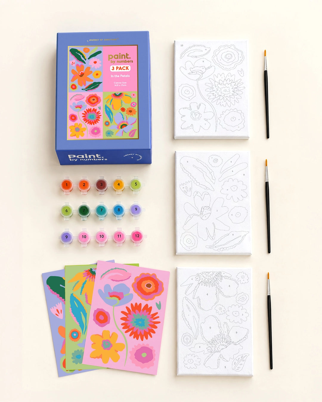 Into the Petals Paint By Numbers (Pack of 3) | Journey Of Something