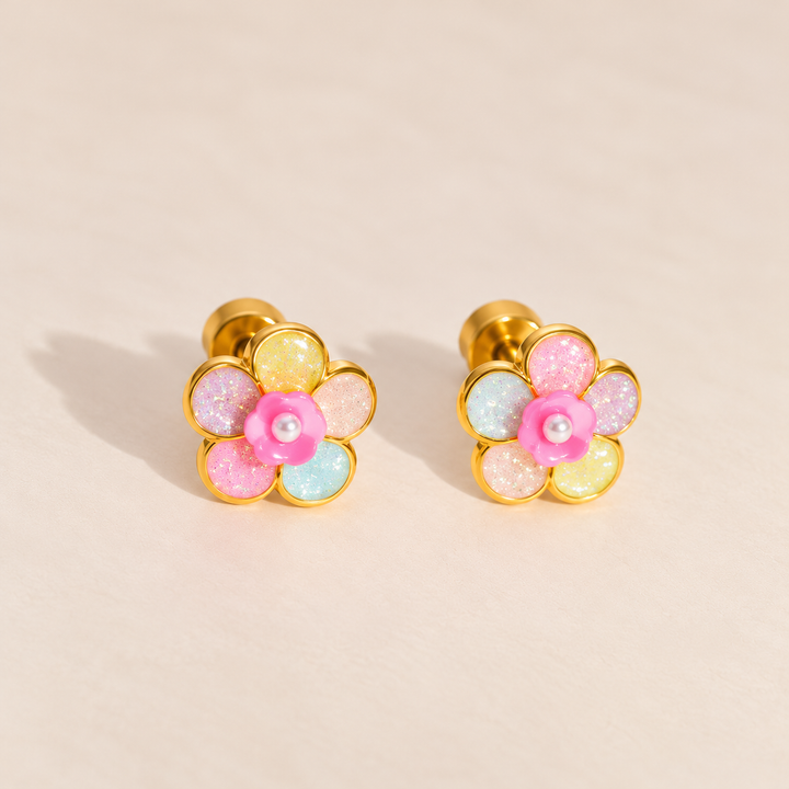 Rainbow Daisy Kids Studs| Collective Kids