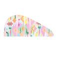 Colorful abstract patterned headband on a white background