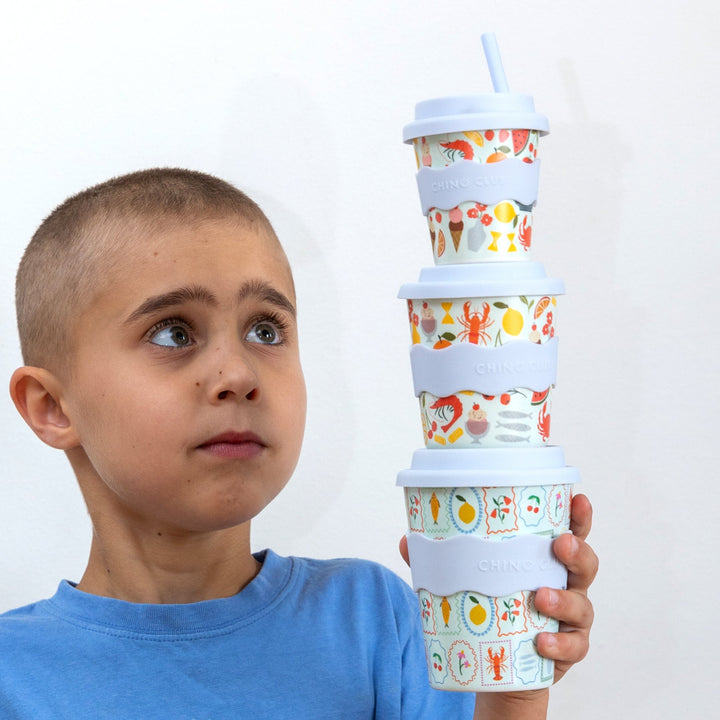 Reusable Babychino cups & straws for kids! Our babyccino cups are designed in Australia with hand drawn custom designs for every unique little chino lover! Available from www.thecollectivenz.com