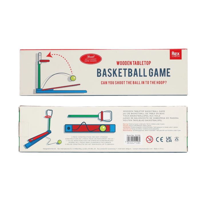 Wooden Tabletop Basketball Game