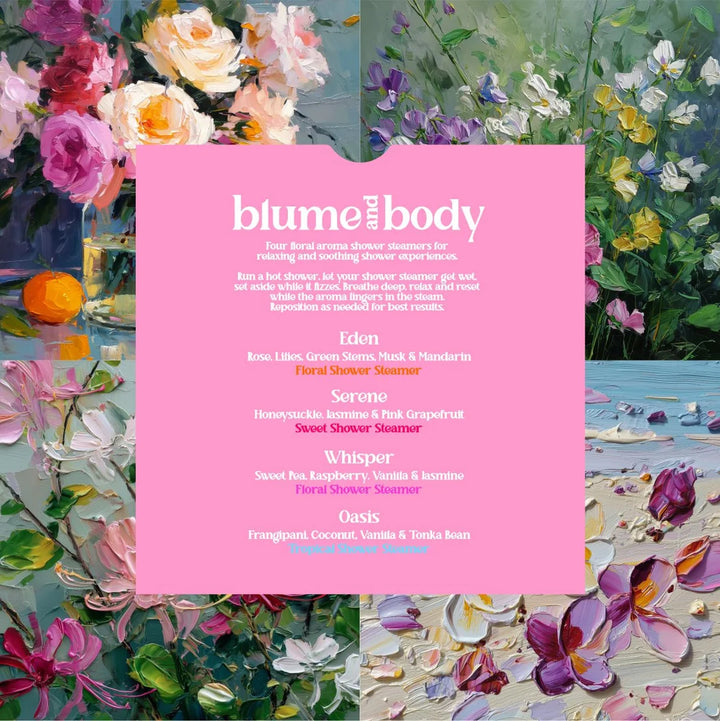 Floral Shower Steamer Four Pack | Blume & Body
