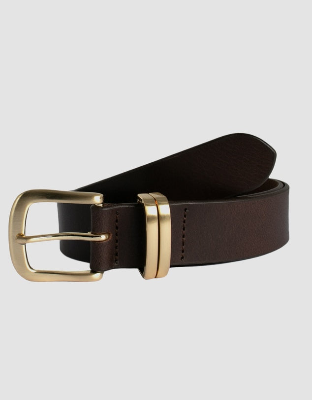 Eliza Choc Leather Belt | Loop Leather