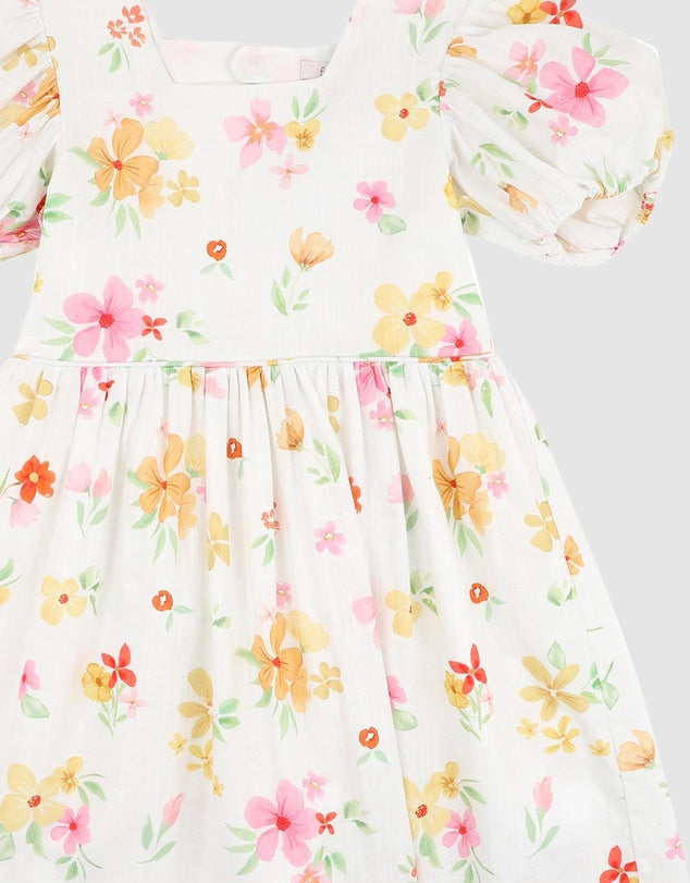 Grow Wild Puff Sleeve Dress