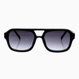 Black sunglasses with gradient lenses on a white background