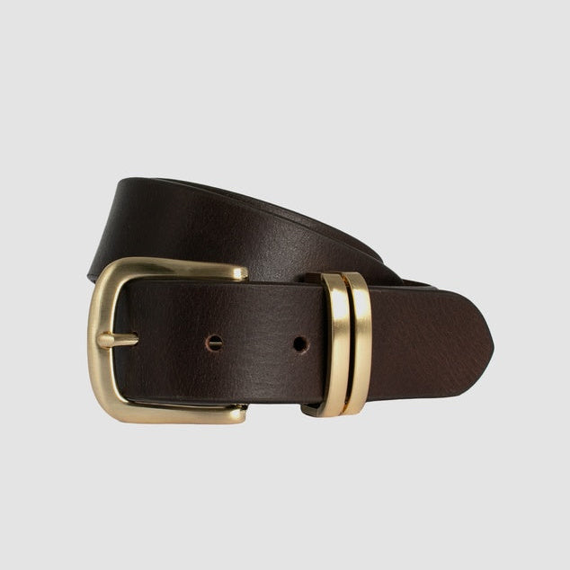Eliza Choc Leather Belt | Loop Leather