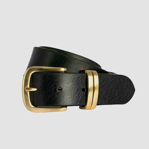 Eliza Black Leather Belt | Loop Leather