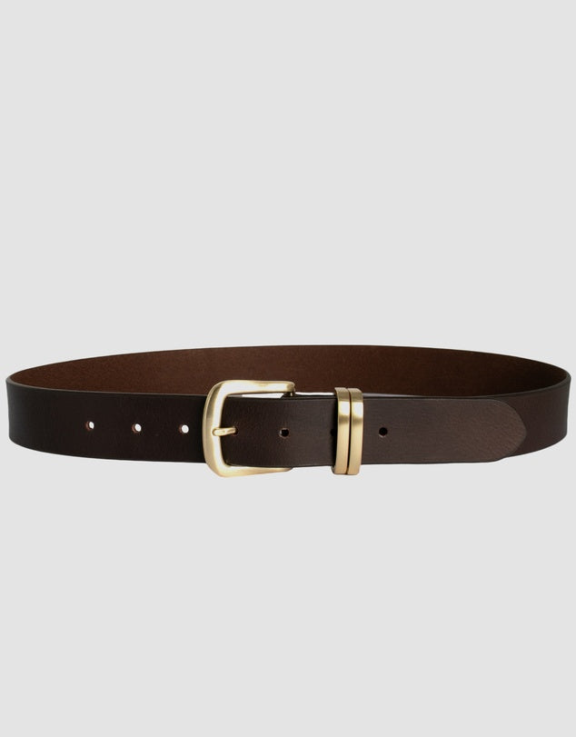 Eliza Choc Leather Belt | Loop Leather