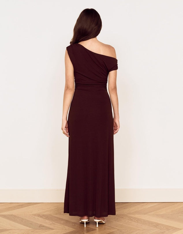 Aster Chocolate Mesh Midi Dress | Minkpink