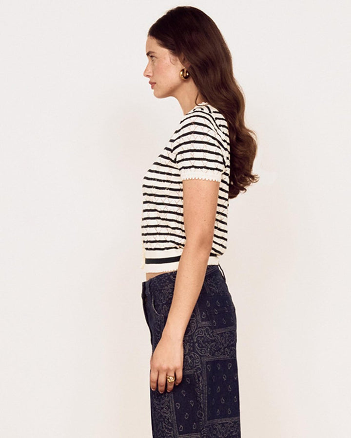 Calla Teal / Ivory Knit Cardi | Minkpink
