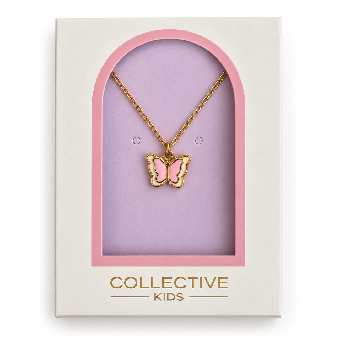 Pink Butterfly Necklace | Collective Kids