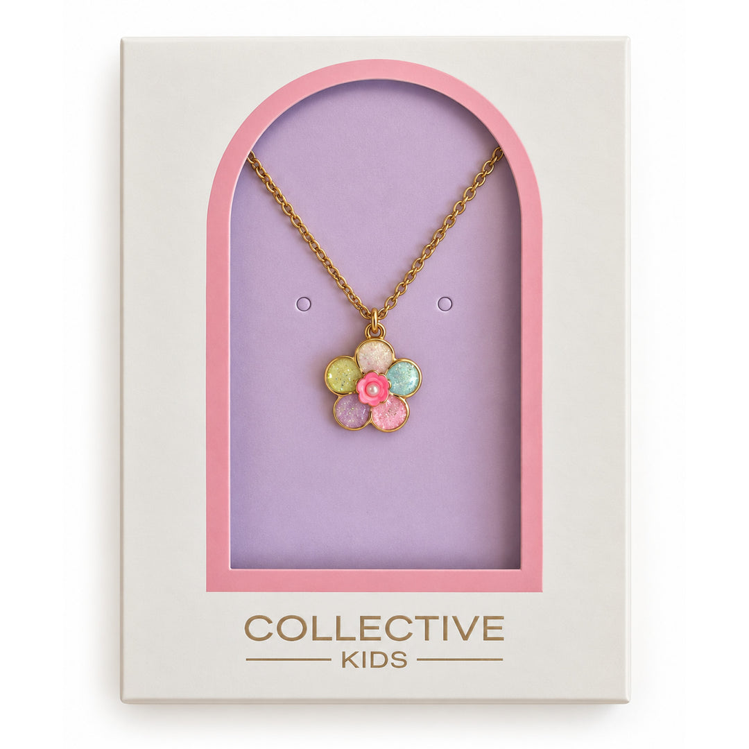 Rainbow Daisy Kids Necklace | Collective Kids