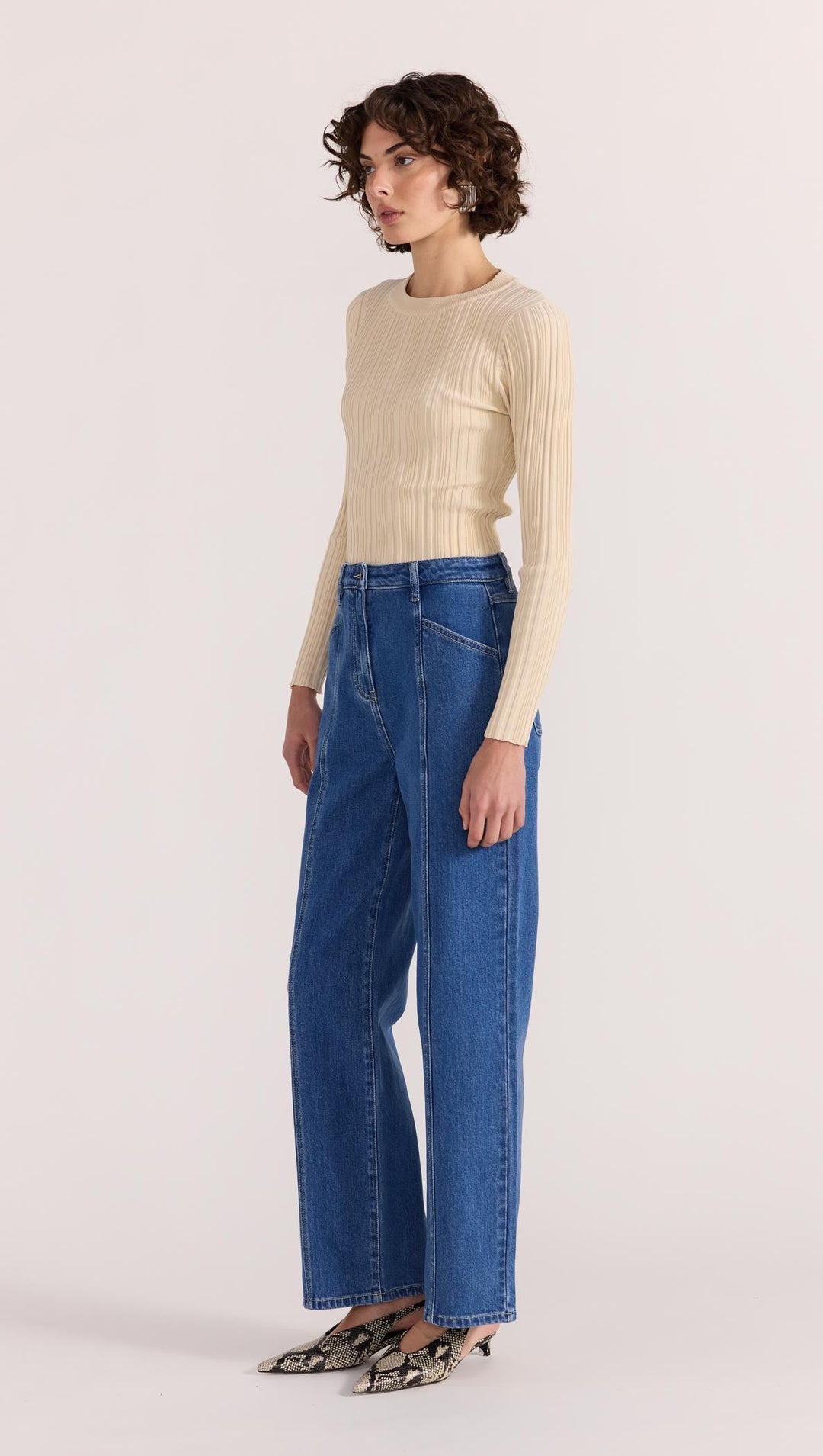 The Kyra Knit Top by Staple the Label is a timeless wardrobe essential. Featuring a fitted silhouette, and stretchy rib knit fabrication. Available from www.thecollectivenz.com