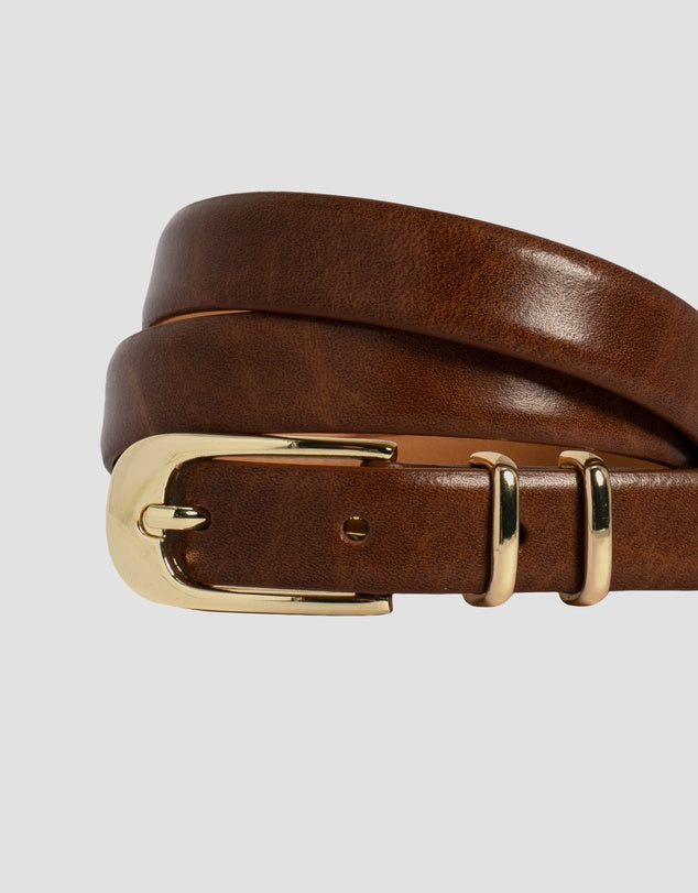Sophia Tan Leather Belt | Loop Leather