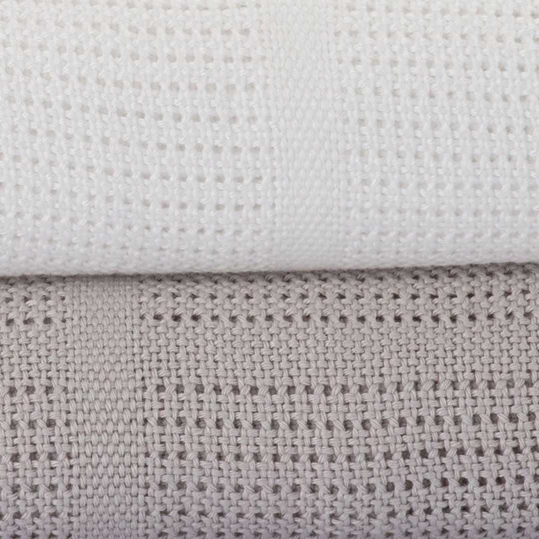 Little Bamboo Cellular Blanket 2pk - Stone Grey