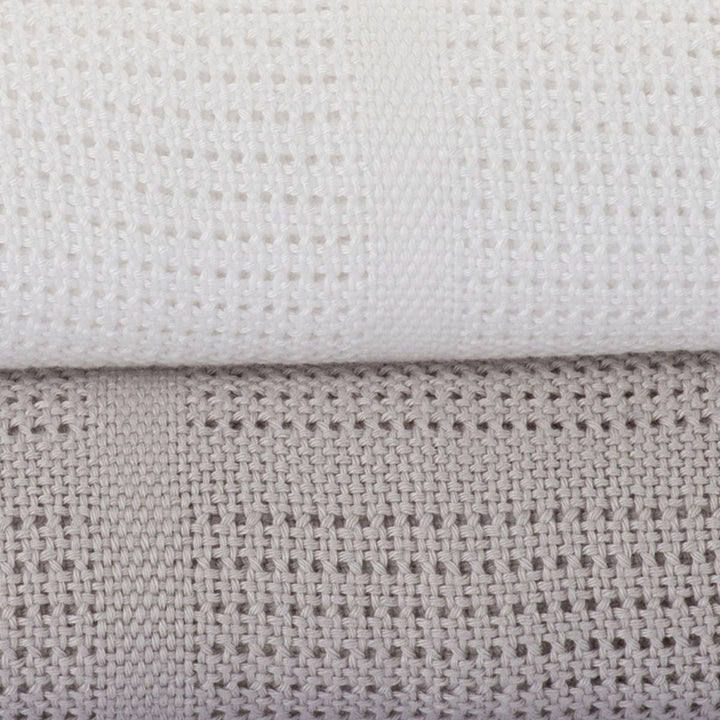 Little Bamboo Cellular Blanket 2pk - Stone Grey