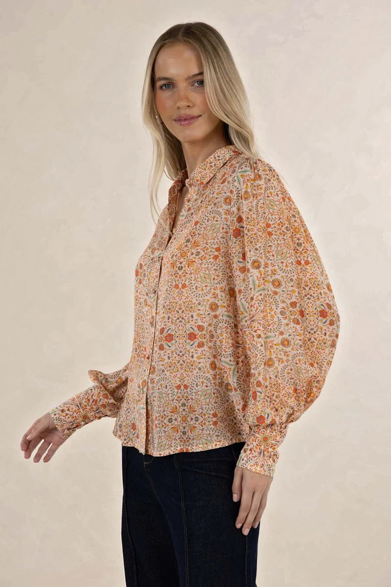 Ayla Blouse Melon Print | Humidity
