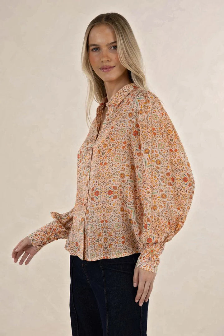 Ayla Blouse Melon Print | Humidity