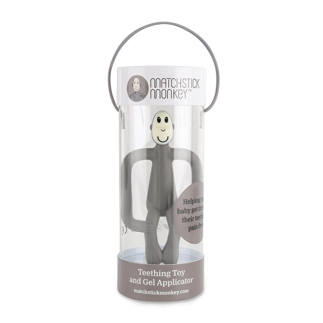 Monkey Teething Toy and Gel Applicator - Grey
