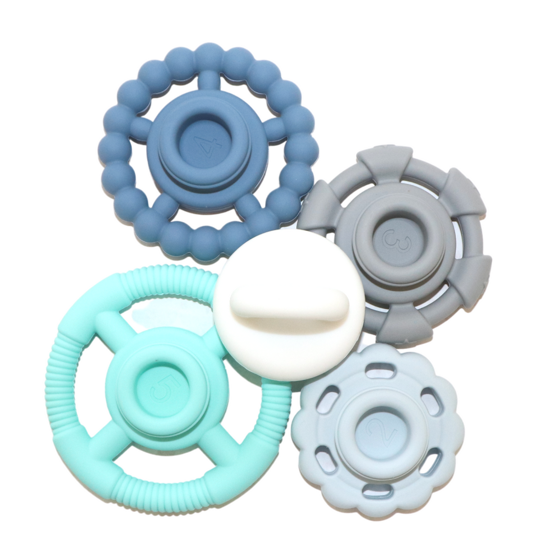 Rainbow Stacker is the ultimate multi-purpose toy, your child will quickly discover how the stacking rings make the best soothing teethers. Available from www.thecollectivenz.com