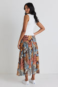 Sway Tropical Chocolate Midi Skirt available from www.thecollectivenz.com