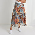 Sway Tropical Chocolate Midi Skirt available from www.thecollectivenz.com