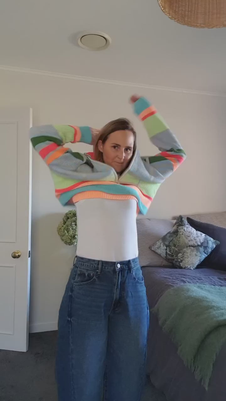Alaska Stripe Jumper - Neon
