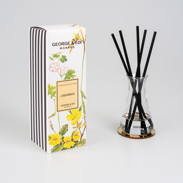 George & Edi Liquorice reed diffuser available from www.thecollectivenz.com
