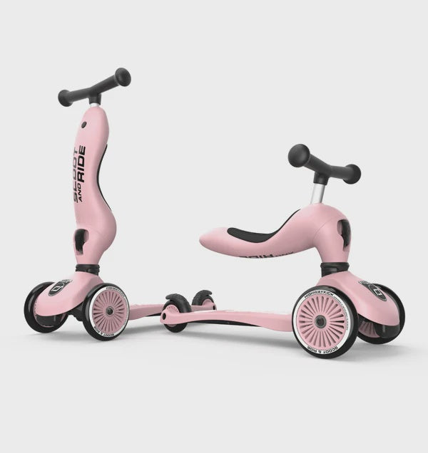 Scoot & Ride Highwaykick 1 | 2 in 1 design | Rose