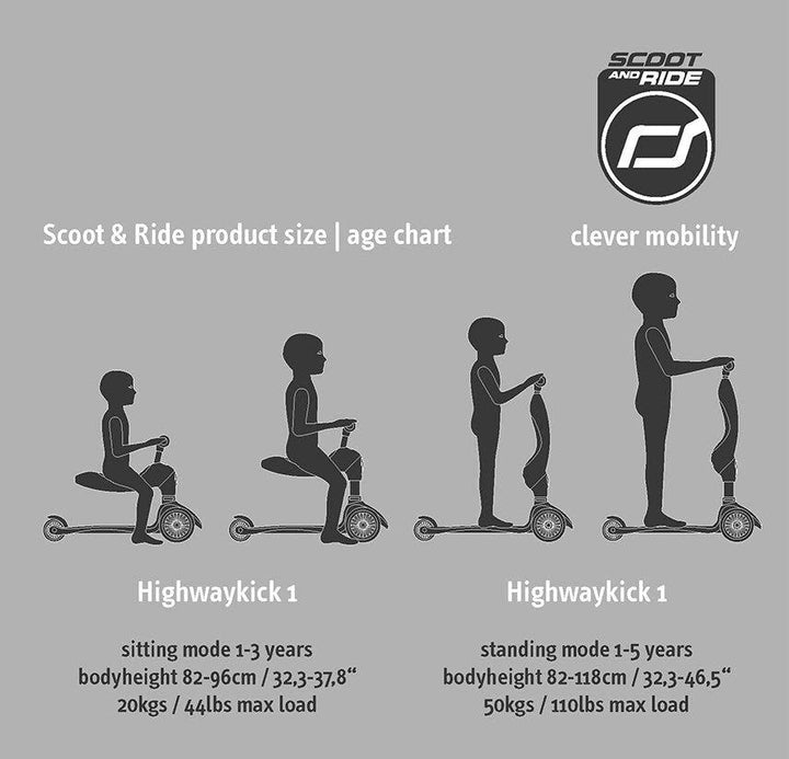 Scoot & Ride Highwaykick 1 | 2 in 1 design | Steel