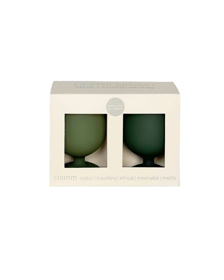 Porter green unbreakable wine glasses available from www.thecollectivenz.com