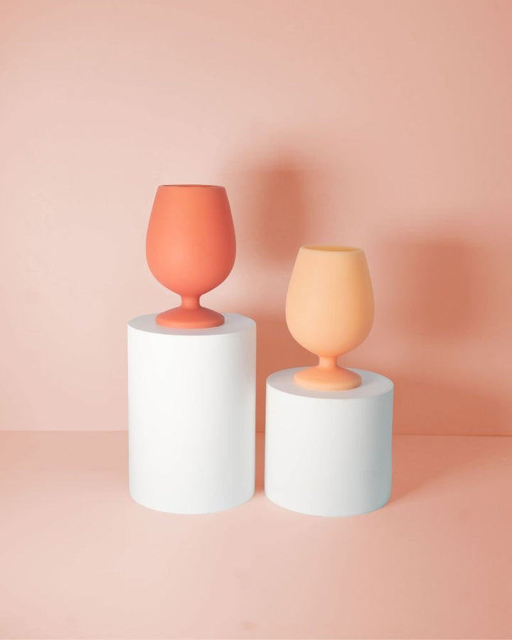Unbreakable Wine Glasses / Stemm / Terra + Peach