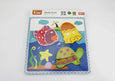 Children's puzzle with sea-themed figures on a white background
