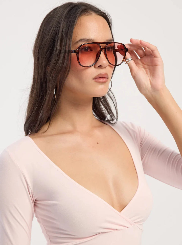Farrah Bark Turtle Sunglasses | Reality