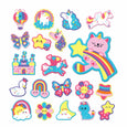 Mudpuppy Stickable Bath Shapes Unicorn Dreams packaging with colorful bath shapes on a white background