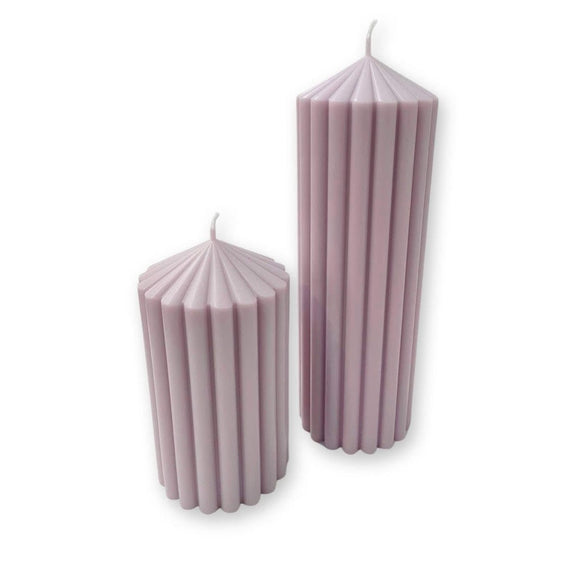 Blow my wick lilac cirque pillar candle available from www.thecollectivenz.com