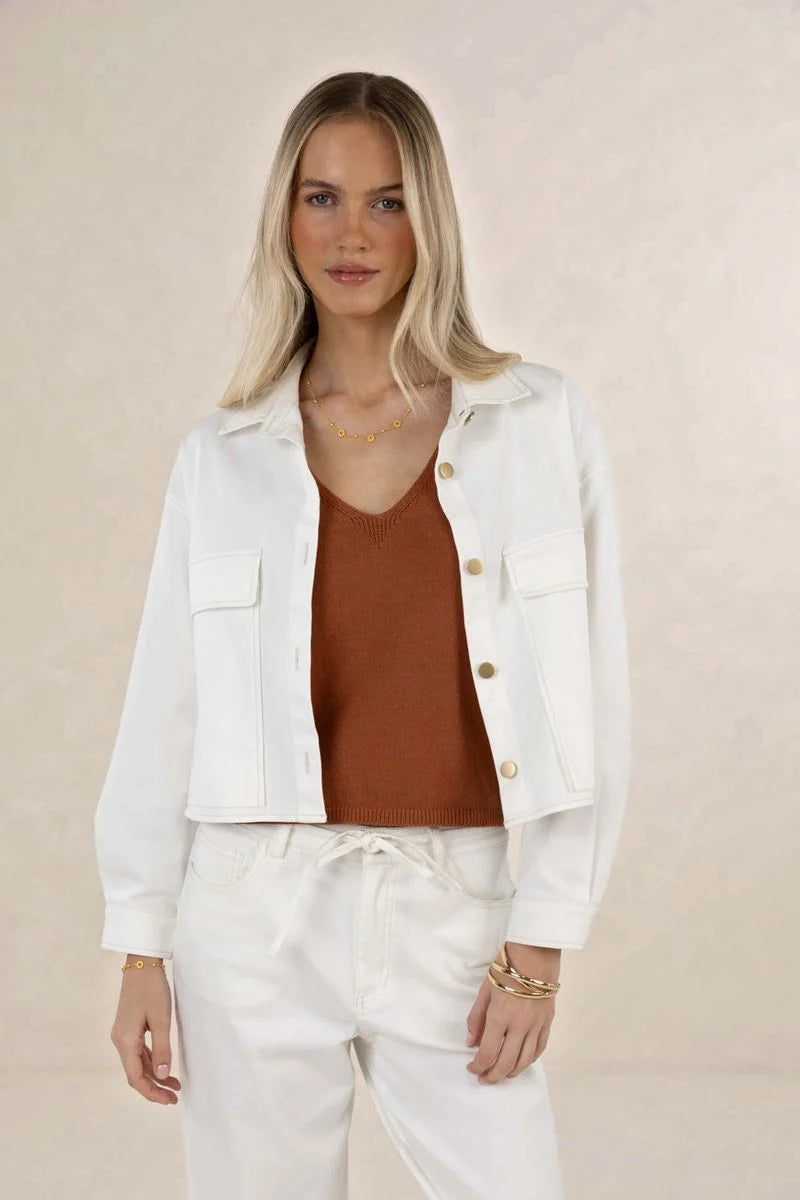 Ivy Denim Jacket Ivory | Humidity