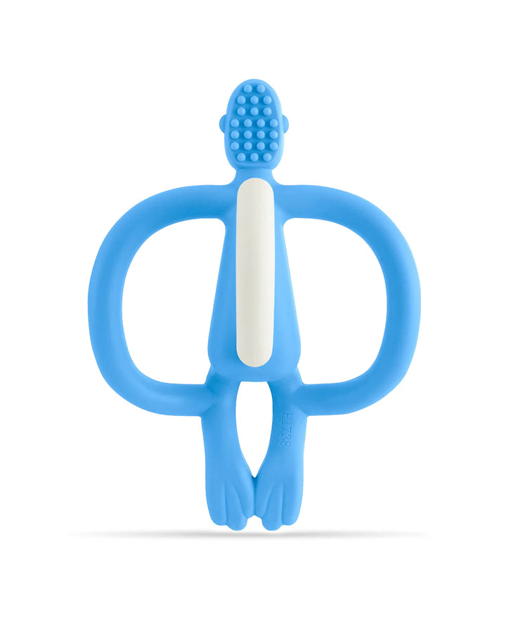 Monkey Teething Toy and Gel Applicator - Baby Blue