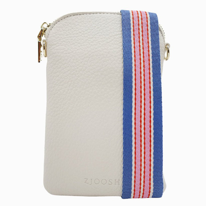 The Wanderer Cross Body Bag by Zjoosh is just the right size to carry a phone, lip gloss, cards and keys. With 4 internal card holders and an external zipper pocket on the back, she keeps all your easy to loose items safe. Available from www.thecollectivenz.com